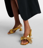 Dries Van Noten Metallic leather sandals