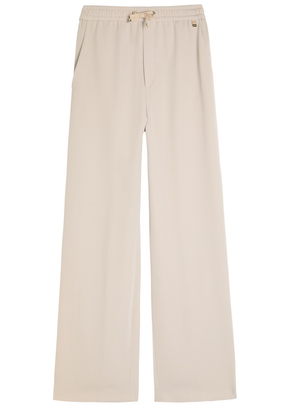 Photo: Herno Wide-leg Satin-crepe Trousers Cream