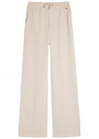 Herno Wide-leg Satin-crepe Trousers Cream