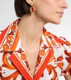 Dolce&Gabbana DG embellished clip-on earrings