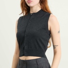 Auralee Women's High Twist Wool Knit Vest in Charcoal