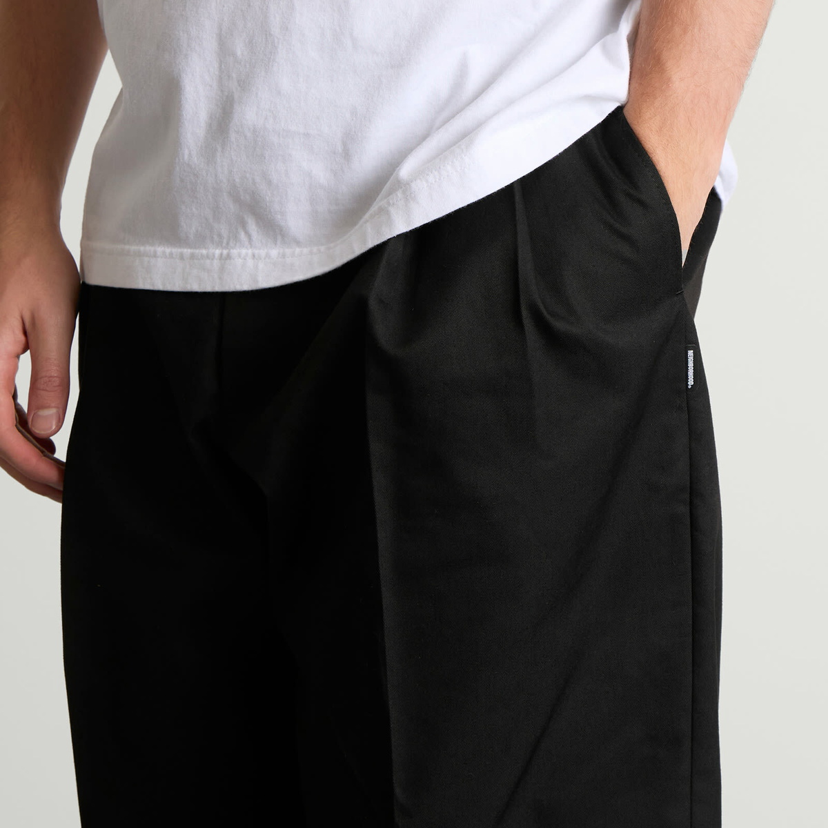 Neighborhood Men's Two Tuck Pants in Black Neighborhood