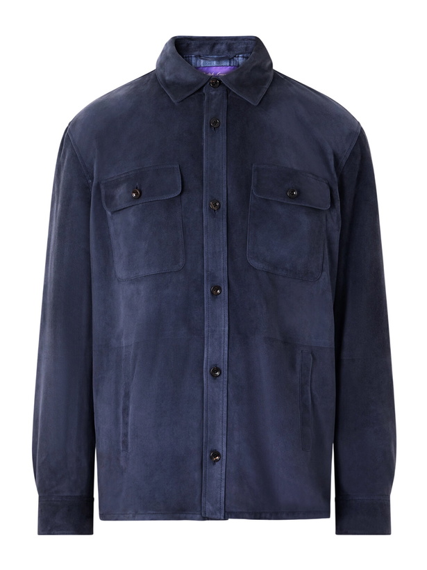 Photo: Ralph Lauren Purple label - Calloway Suede Jacket - Blue