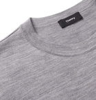 Theory - Regal Mélange Wool T-Shirt - Gray