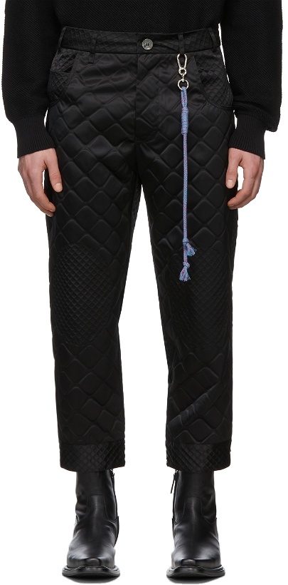 Photo: Song for the Mute Black Tab Knee Patch Pocket Trousers