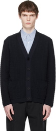 BALMAIN Navy Monogram Vanise Knit Cardigan