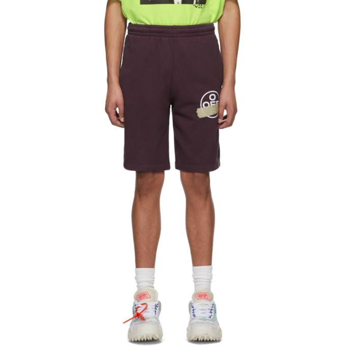 Photo: Off-White Purple Tape Arrows Sweat Shorts