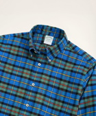 Brooks Brothers Men's Milano Slim-Fit Portuguese Flannel Shirt | Blue/Green