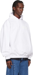 VETEMENTS White Taped Logo Hoodie