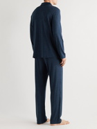 Derek Rose - London Printed Stretch Micro Modal Jersey Pyjama Set - Blue