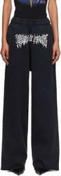 VETEMENTS Gray Logo Baggy Lounge Pants
