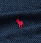 Polo Ralph Lauren - Logo-Embroidered Waffle-Knit Cotton-Blend Jersey Pyjama Top - Blue