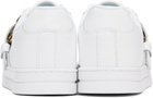 Versace Jeans Couture White Baroque Buckle Court 88 Sneakers