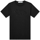 Maison Kitsuné Men's Contour Fox Patch Relaxed T-Shirt in Black