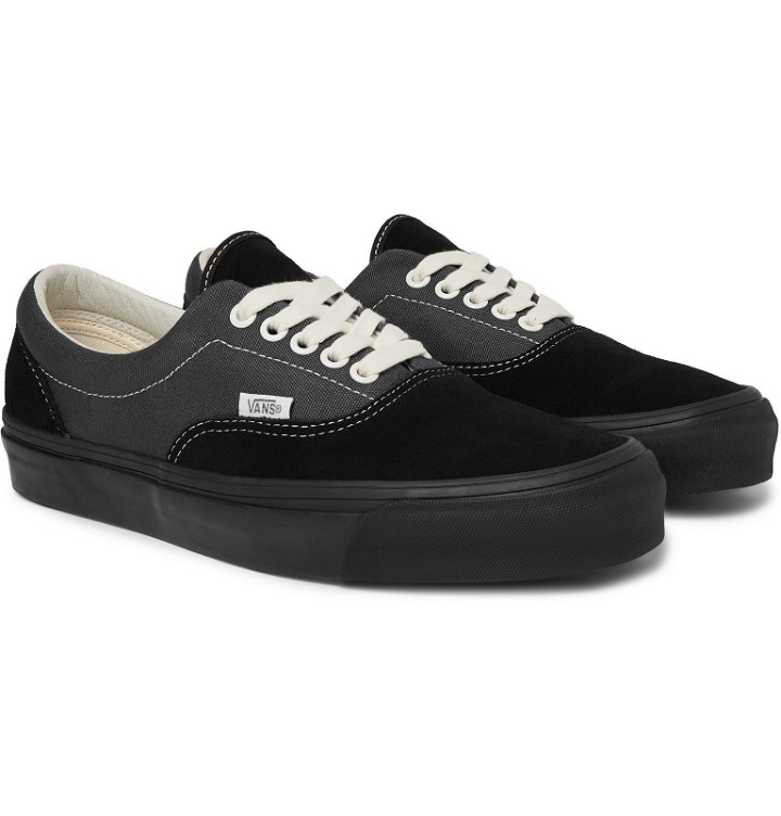 Photo: Vans - OG Era LX Colour-Block Canvas and Suede Sneakers - Black