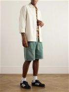 Les Tien - Invert Straight-Leg Cotton-Jersey Drawstring Shorts - Green