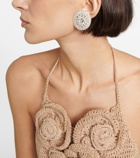 Magda Butrym - Embellished asymmetric disc earrings