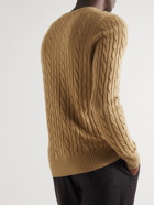 Loro Piana - Cable-Knit Baby Cashmere Sweater - Brown