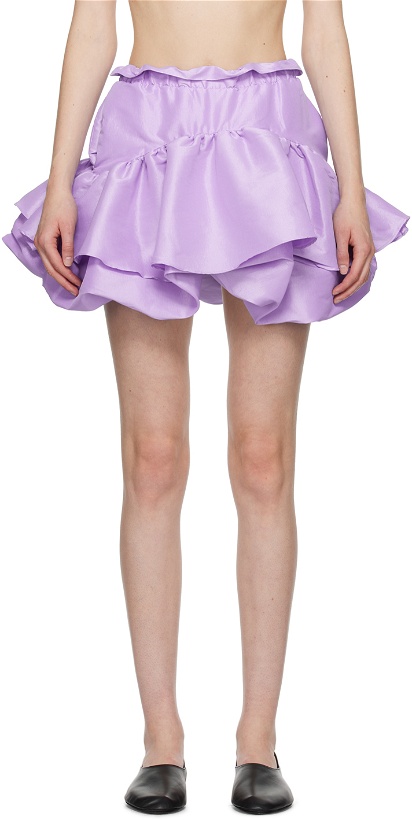 Photo: Kika Vargas SSENSE Exclusive Purple Maye Miniskirt