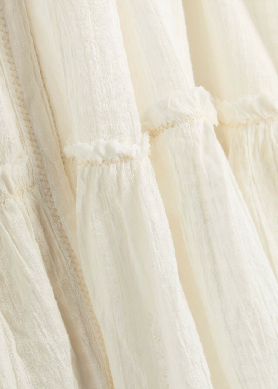 Free People Desert Dazed Seersucker Midi Dress Ivory