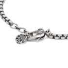 Alexander McQueen Men's Enamel Tag Chain Bracelet in Silver/Ivory