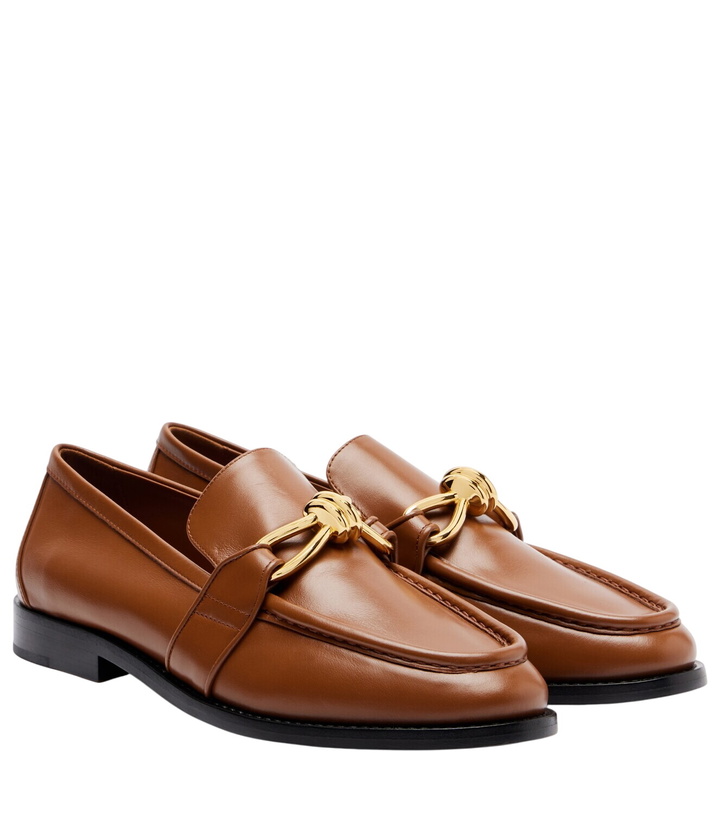 Photo: Bottega Veneta Astaire Knot leather loafers