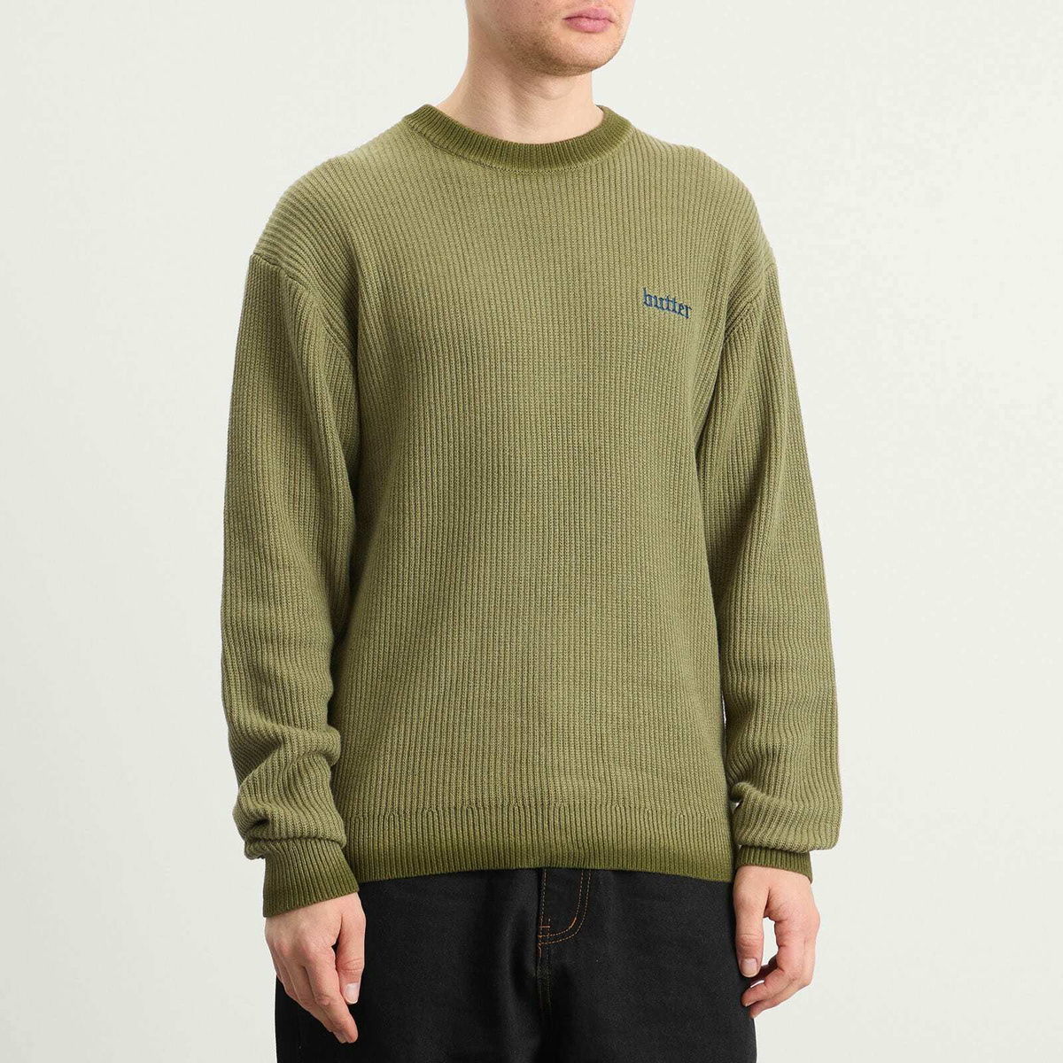 Butter Goods Men's Fade Knit Sweater in Algae
