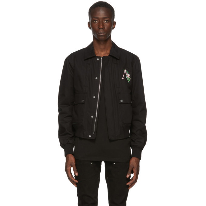 Photo: Amiri Black Floral Logo Jacket