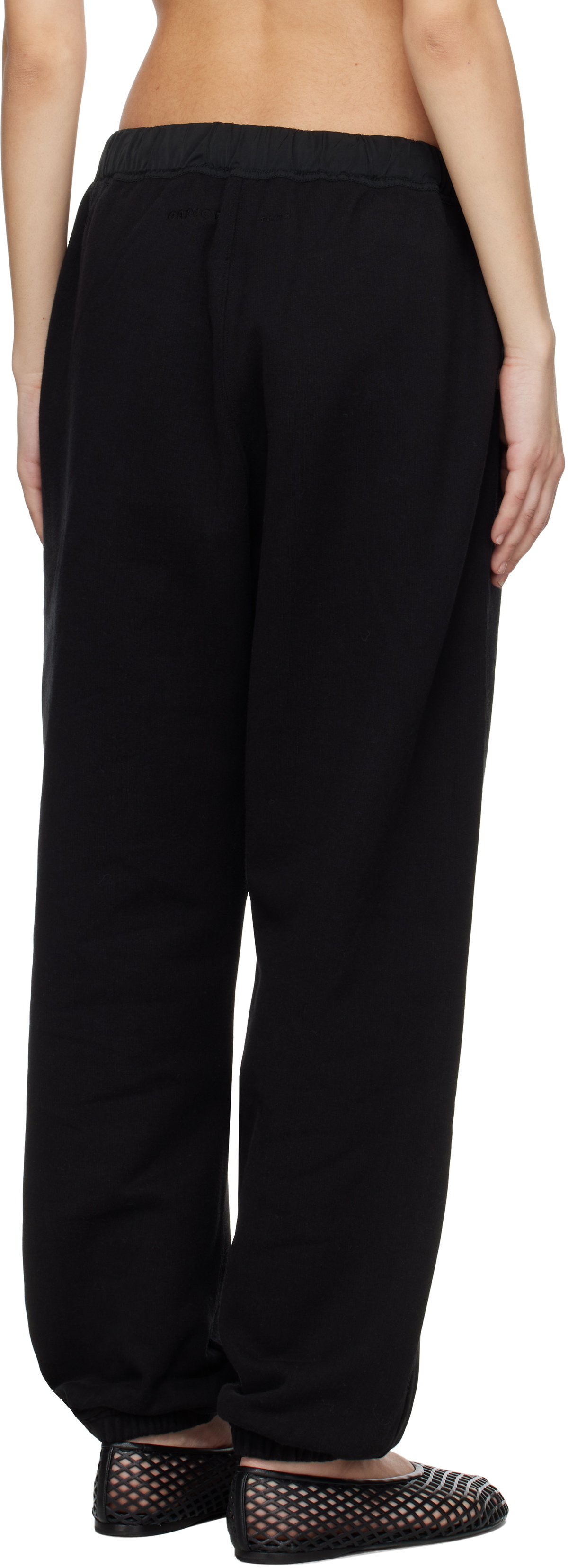 Carven Black Jersey Jogger Sweatpants