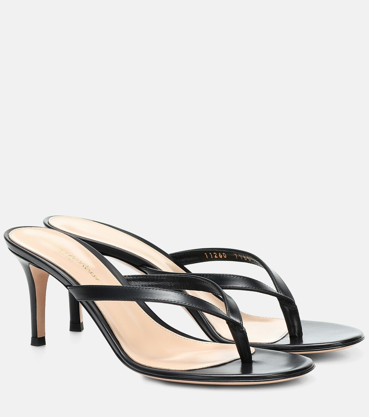 サンダル・ミュール GIANVITO ROSSI Black Leather Calypso Thong Sandals Gianvito Rossi | Calypso 70 tan leather sandals | Savannahs