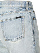 SAINT LAURENT - Slim Fit Cotton Denim Shorts
