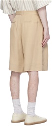 King & Tuckfield Taupe Wide Leg Shorts