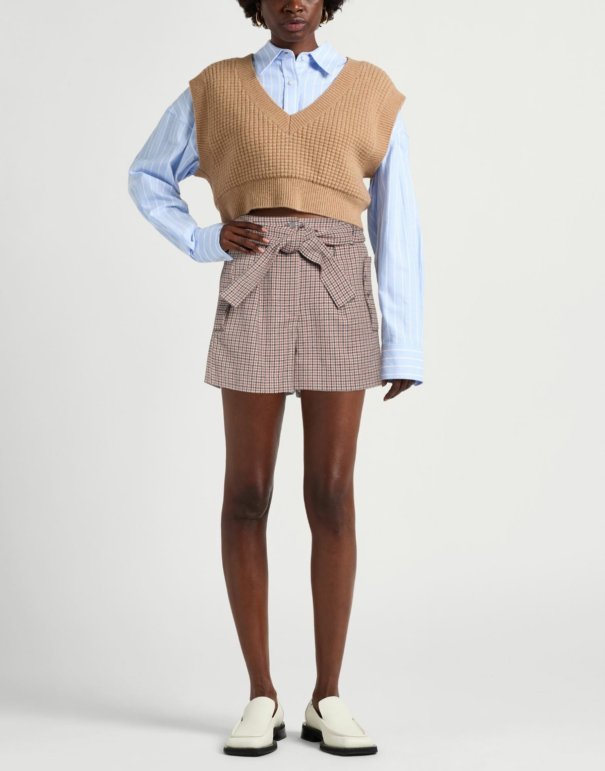Maje Womens Shorts & Bermuda Shorts Camel