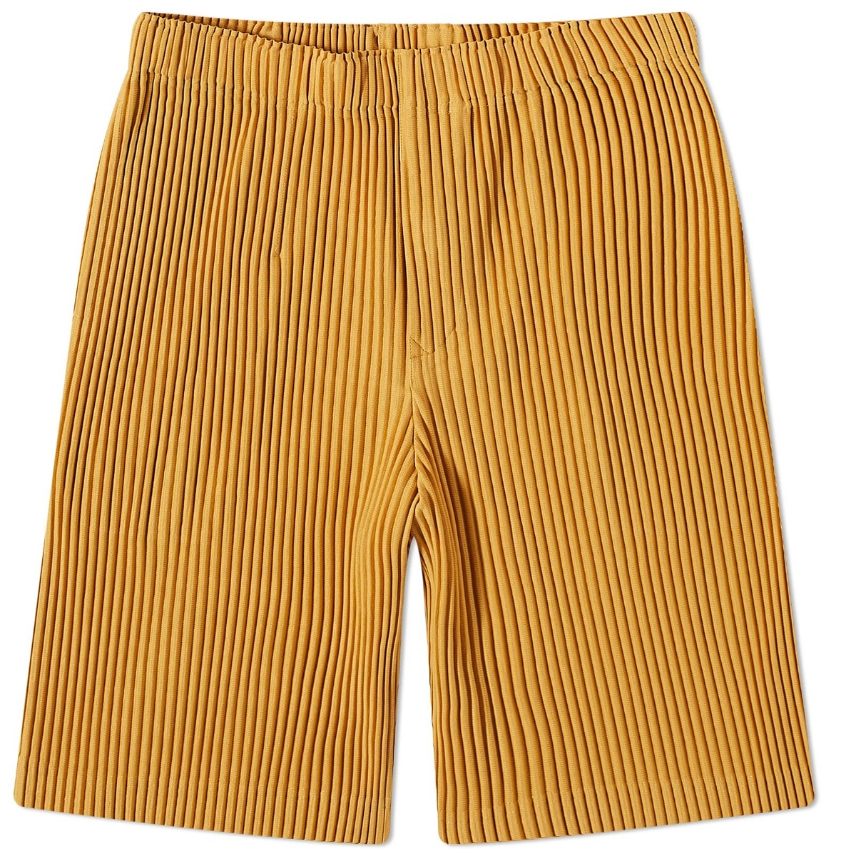 Homme Plissé Issey Miyake Men's Pleated Short in Golden Yellow Homme ...