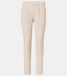 Brunello Cucinelli Cropped crêpe slim pants