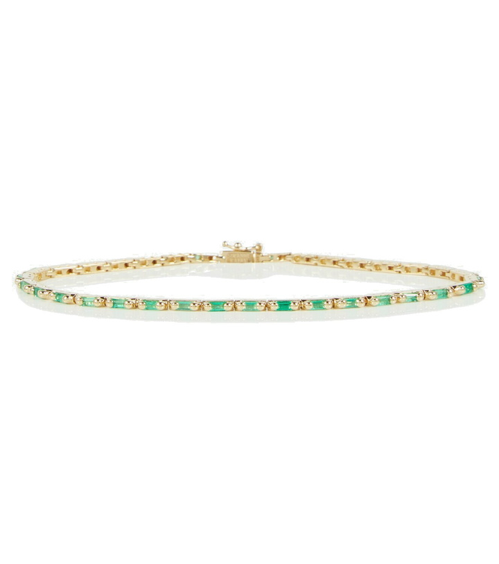 Photo: Suzanne Kalan - 18kt gold tennis bracelet with emeralds