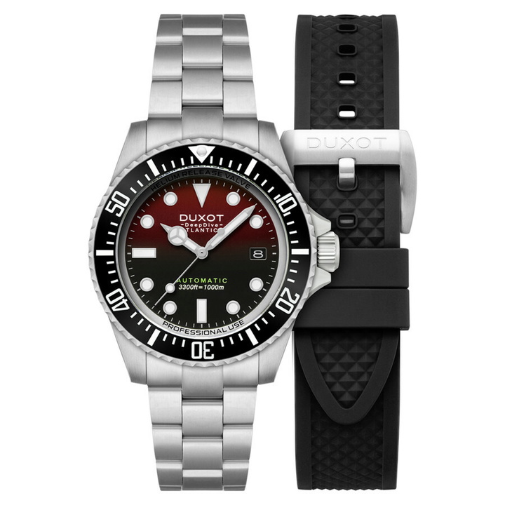 Photo: Duxot Atlantica Deep Dive Automatic Red Dial Mens Watch DX-2066-33
