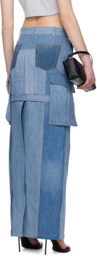 SRVC Blue Uma Denim Midi Skirt