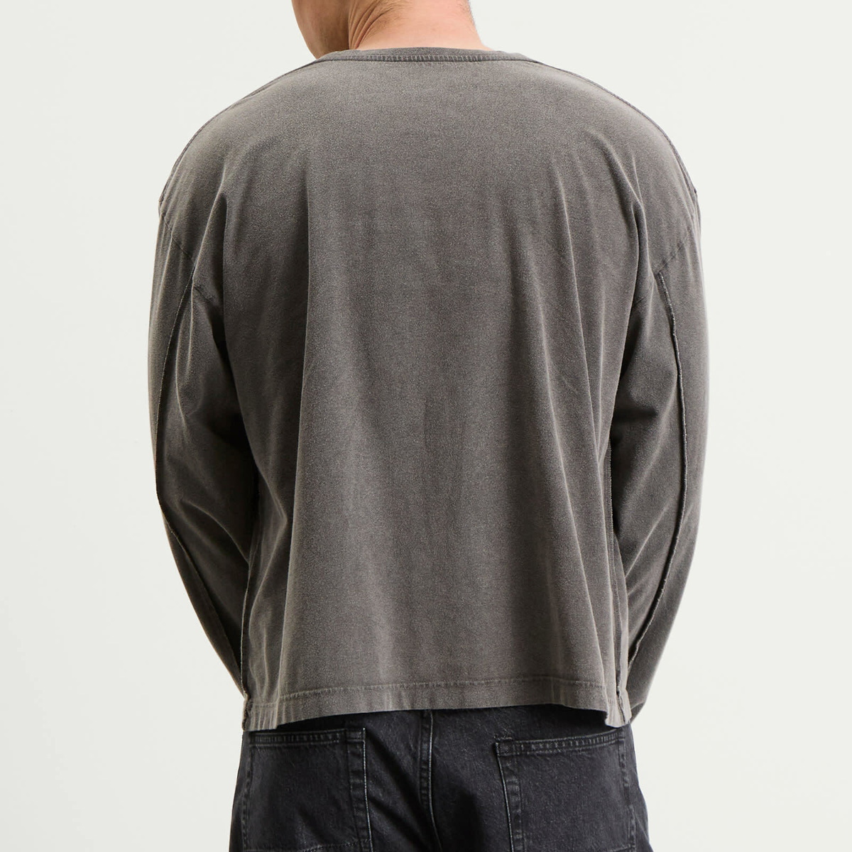 mfpen Men's Relaxed LS T-Shirt in Washed Graphite mfpen