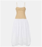 Simkhai Pfeiffer cotton and linen-blend midi dress
