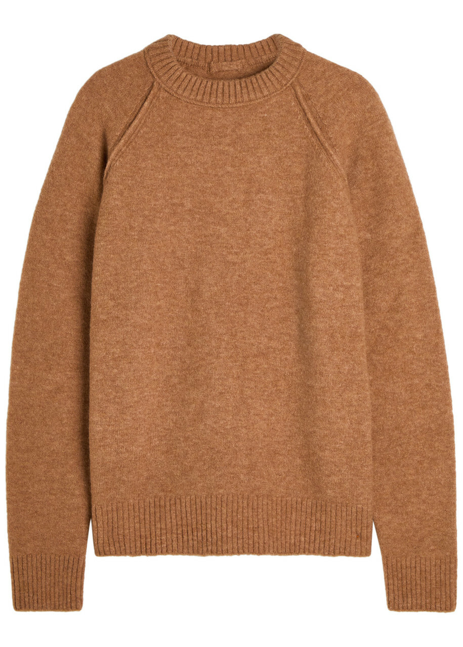 Ten C Maglieria Girocollo Brushed Wool-blend Jumper Brown