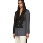 Loewe Grey and Black Wool Bicolor Blazer