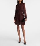 Ulla Johnson Ava tie-neck silk chiffon minidress