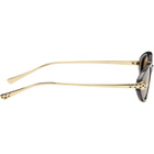 Cartier Brown & Gold 'Panthère de Cartier' Sunglasses
