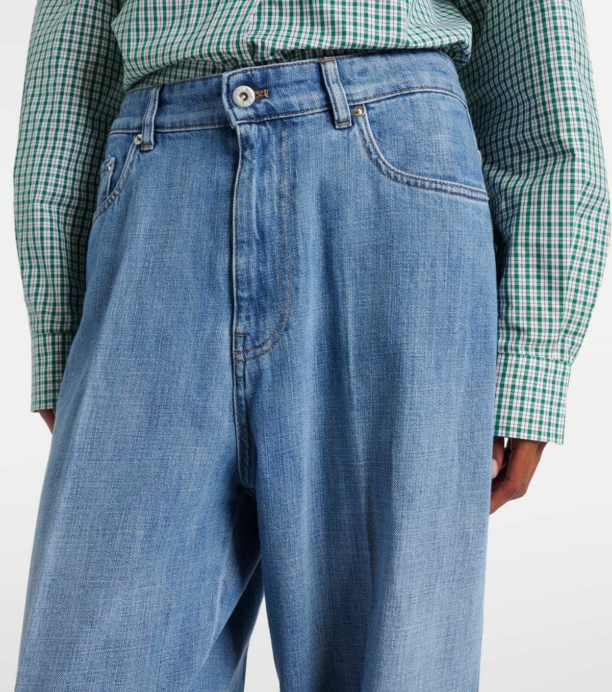 Miu Miu Logo mid-rise wide-leg jeans