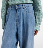 Miu Miu Logo mid-rise wide-leg jeans