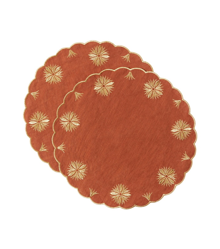 Photo: Cabana Terracotta set of 2 linen and cotton placemats