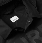 Burberry - Logo-Print Shell Hooded Jacket - Black