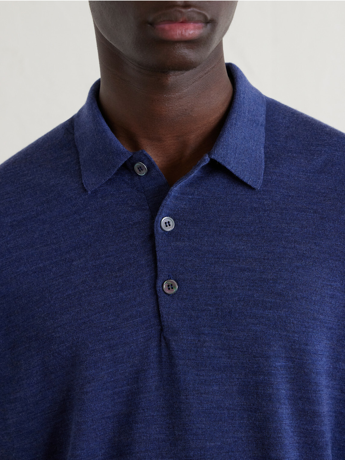 William Lockie - Virgin Wool Polo Shirt - Blue