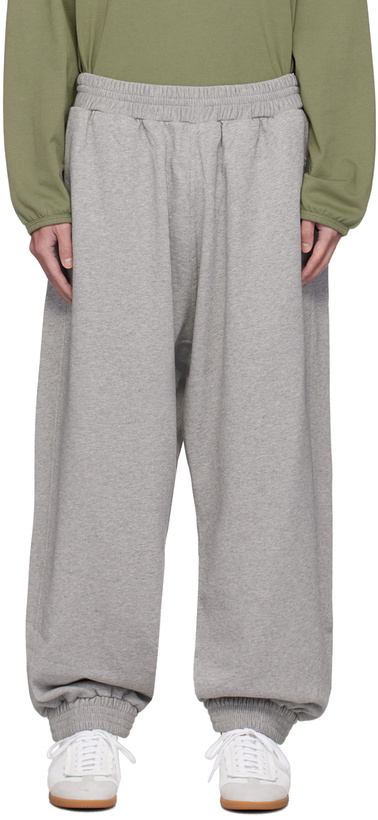 Photo: Hed Mayner Gray Reebok Edition Sweatpants